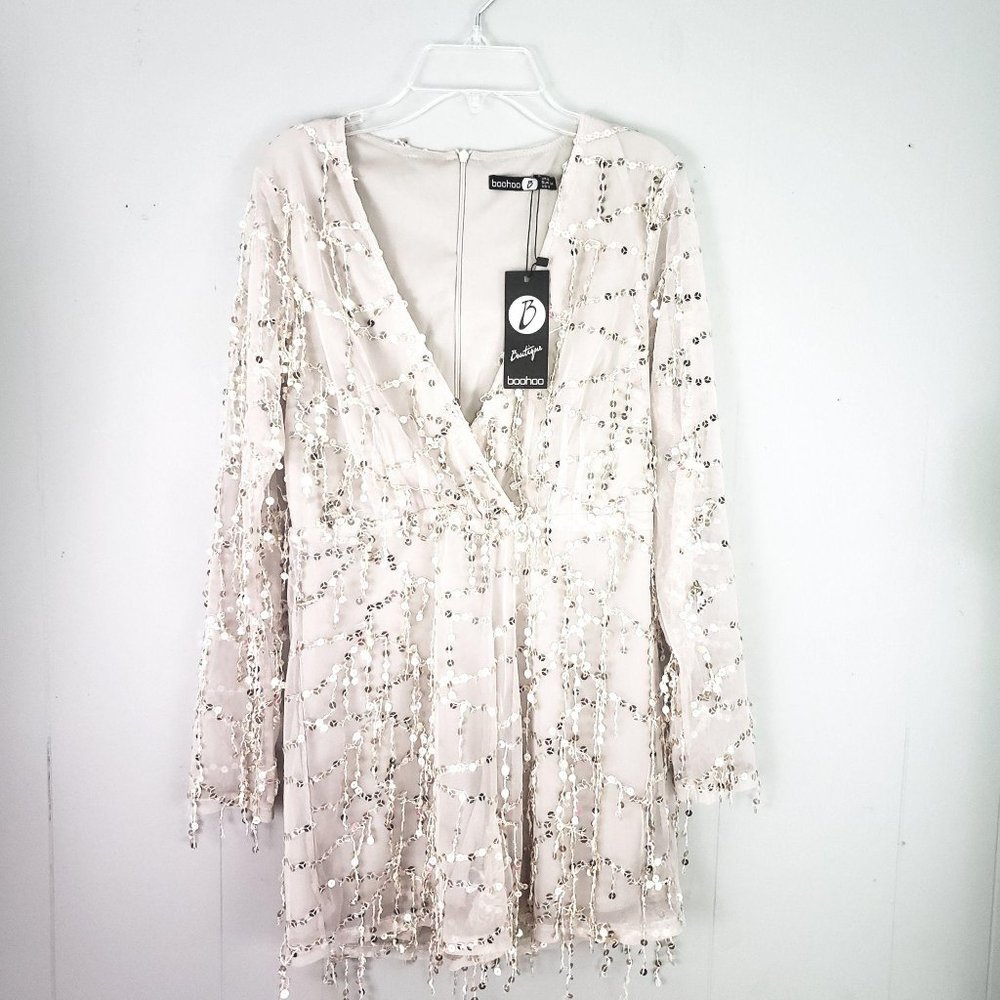 NWT Boutique Gold Romper Sequin Dressy Size 2
